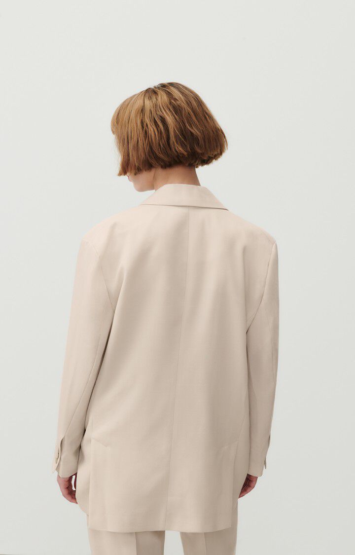 American Vintage Blazer Femme Tabinsville - MASTIC 55 Manches Longues Beige - E23