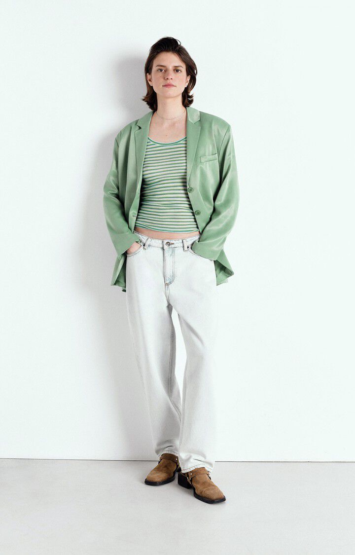 American Vintage Blazer Femme Unyl - SAUGE 56 Manches Longues Vert - E25