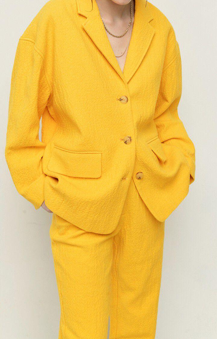 american vintage Blazer femme Viabay - CITRON Manches longues Jaune - E22