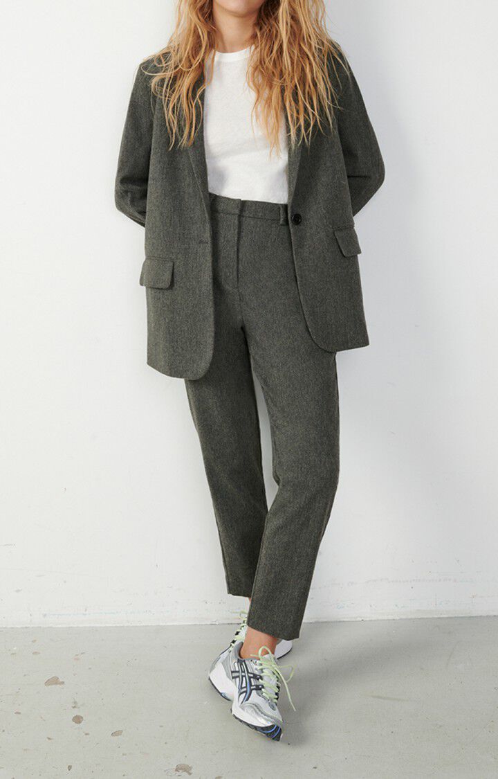 American Vintage Blazer Femme Weftown - GRIS CHINE Gris - H22