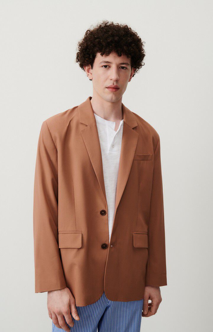 american vintage Blazer homme Kabird - CREME DE MARRON 64 Manches longues Marron - E24