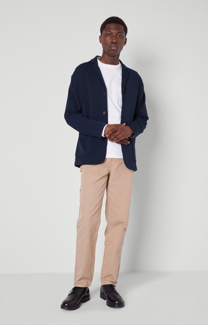 American Vintage Blazer Homme Nakstonville - NAVY Manches Longues Bleu - E21