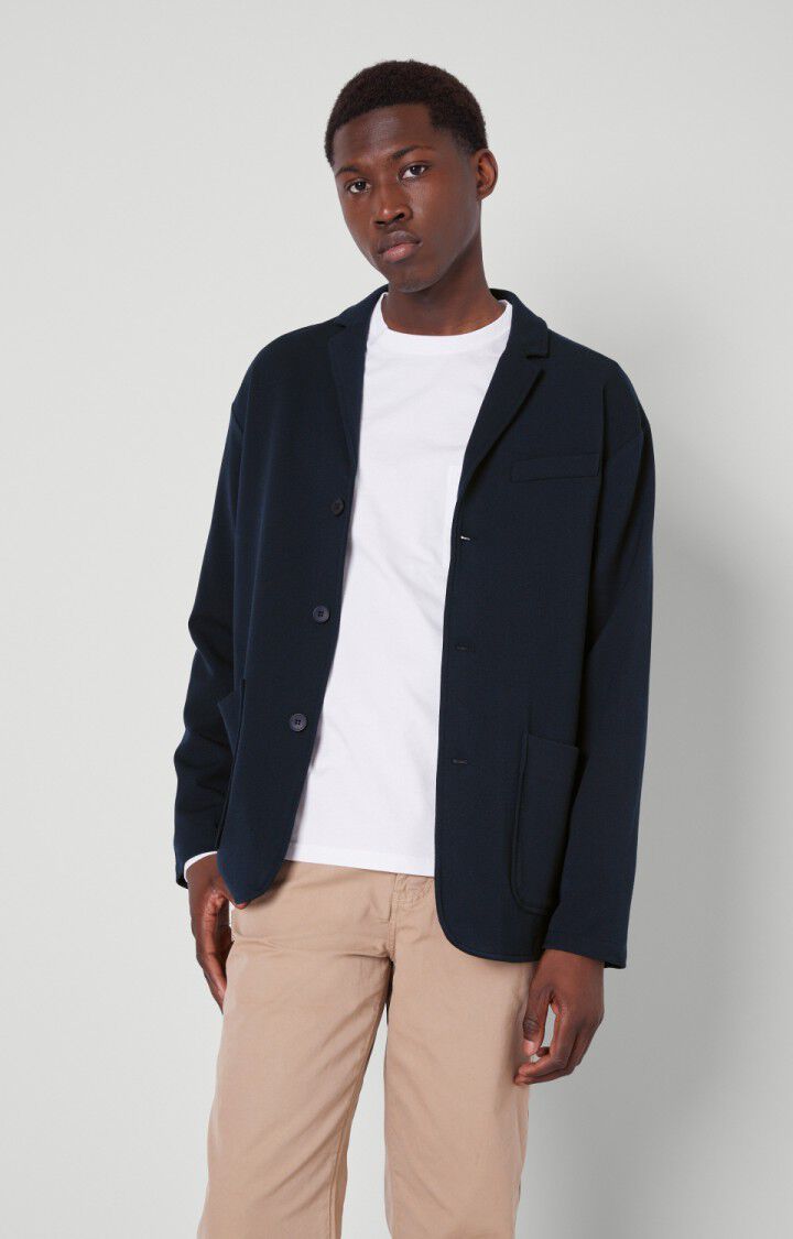 american vintage Blazer homme Nakstonville - NAVY Manches longues Bleu - E21