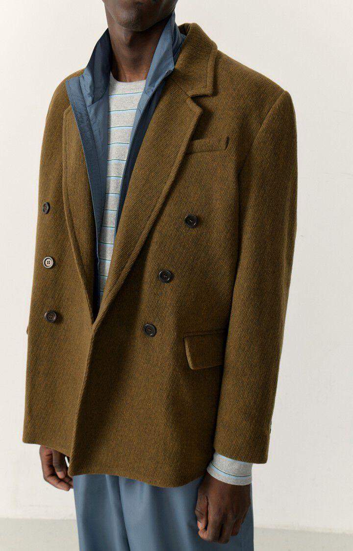 American Vintage Blazer Homme Pylow - BOUTEILLE CHINE Manches Longues Marron - H22