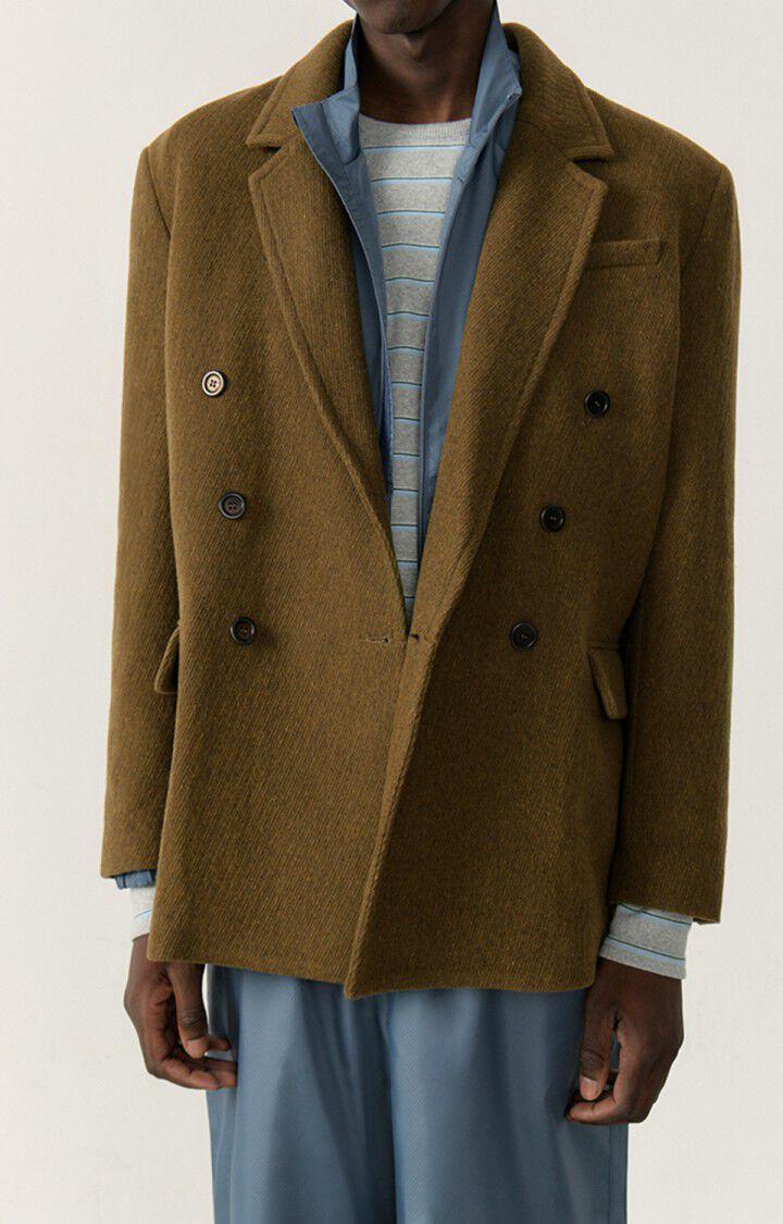 american vintage Blazer homme Pylow - BOUTEILLE CHINE Manches longues Marron - H22