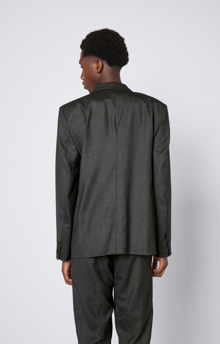 American Vintage Blazer Homme Tabinsville - GRIS CHINE 66 Manches Longues Gris - E23