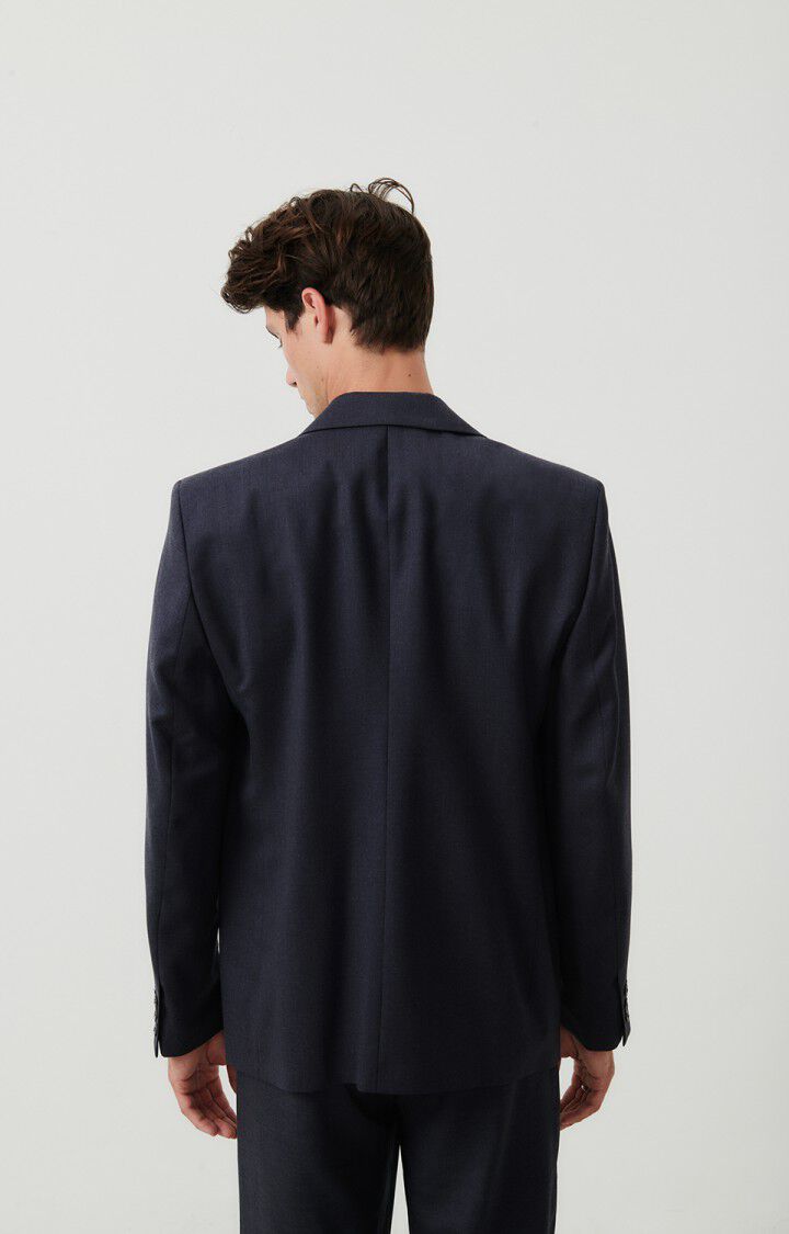 American Vintage Blazer Homme Tabinsville - NAVY CHINE 66 Manches Longues Bleu - H23
