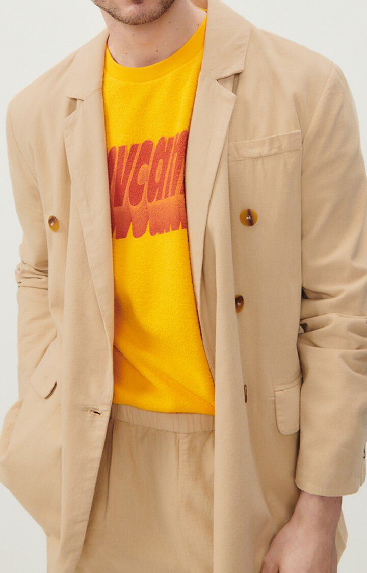 american vintage Blazer homme Vaystreet - PORRIDGE 55 Manches longues Beige - E23