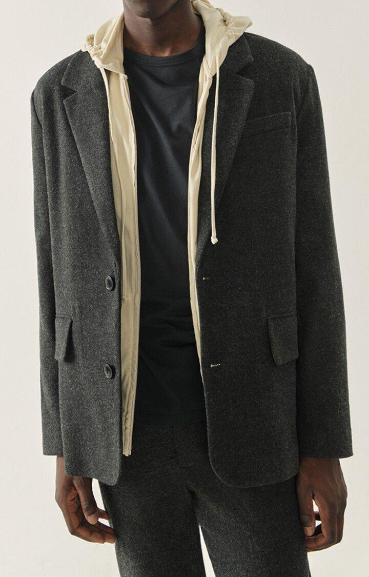 american vintage Blazer homme Weftown - ANTHRACITE CHINE Manches longues Gris - H22