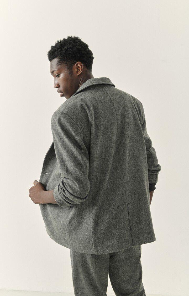 American Vintage Blazer Homme Weftown - GRIS CHINE 66 Manches Longues Gris - E23