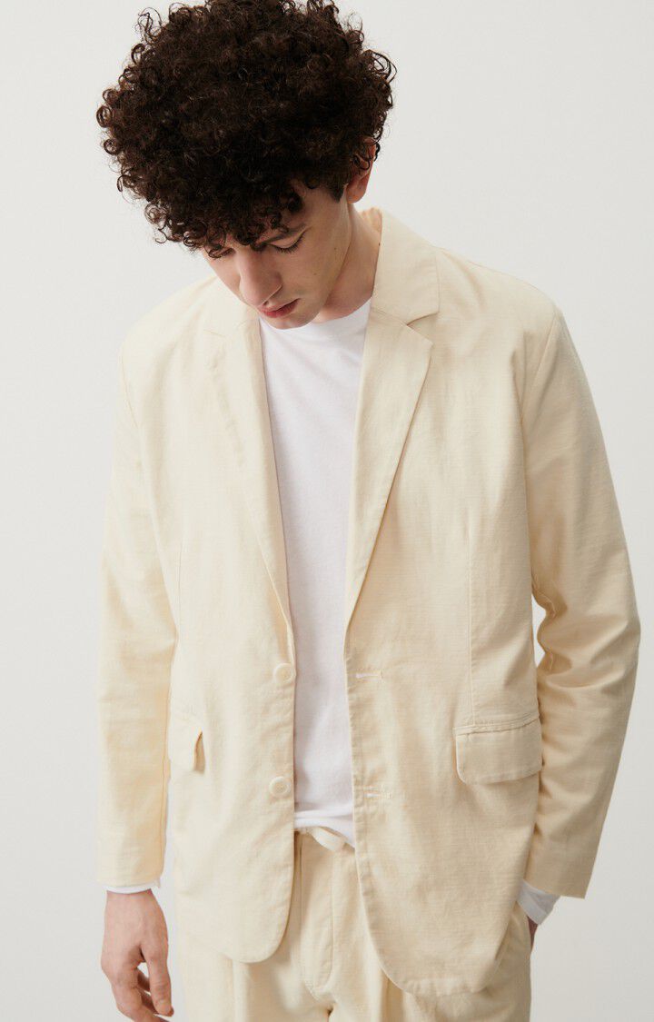 american vintage Blazer homme Zarydok - ECRU 65 Manches longues Beige - E24