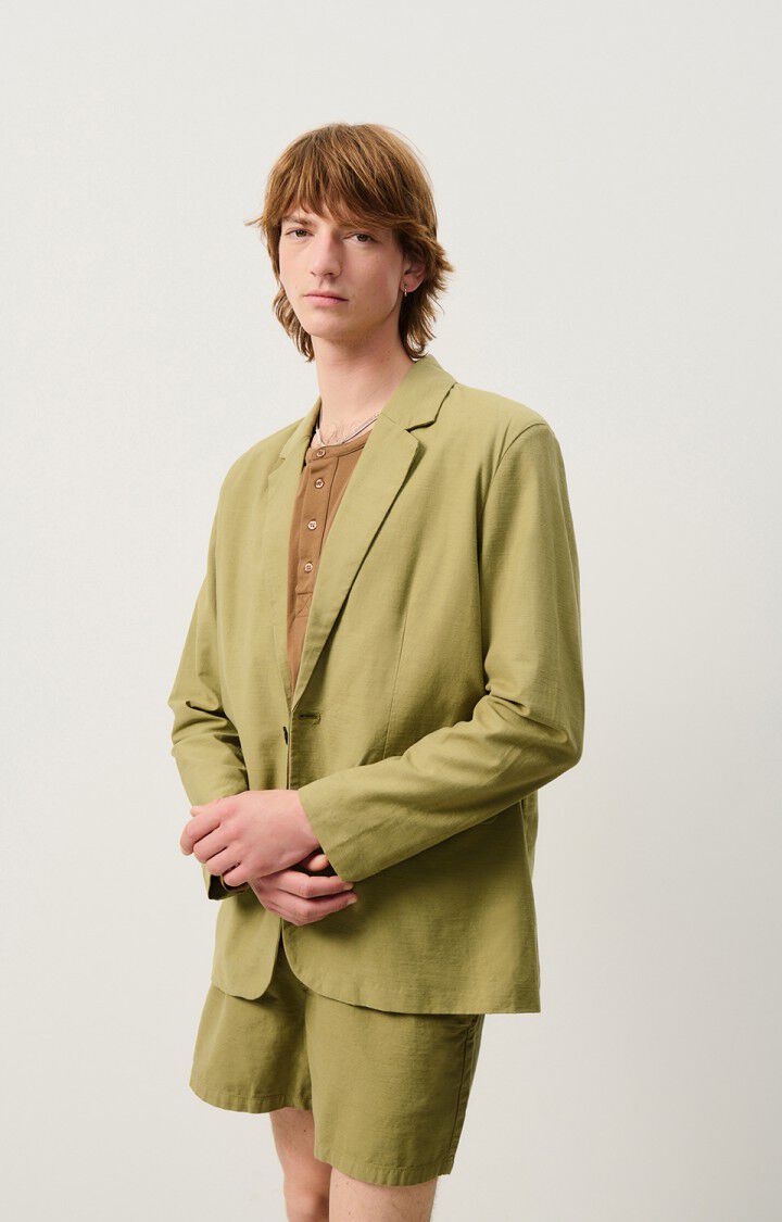 american vintage Blazer homme Zarydok - KAKI 65 Manches longues Vert - E24