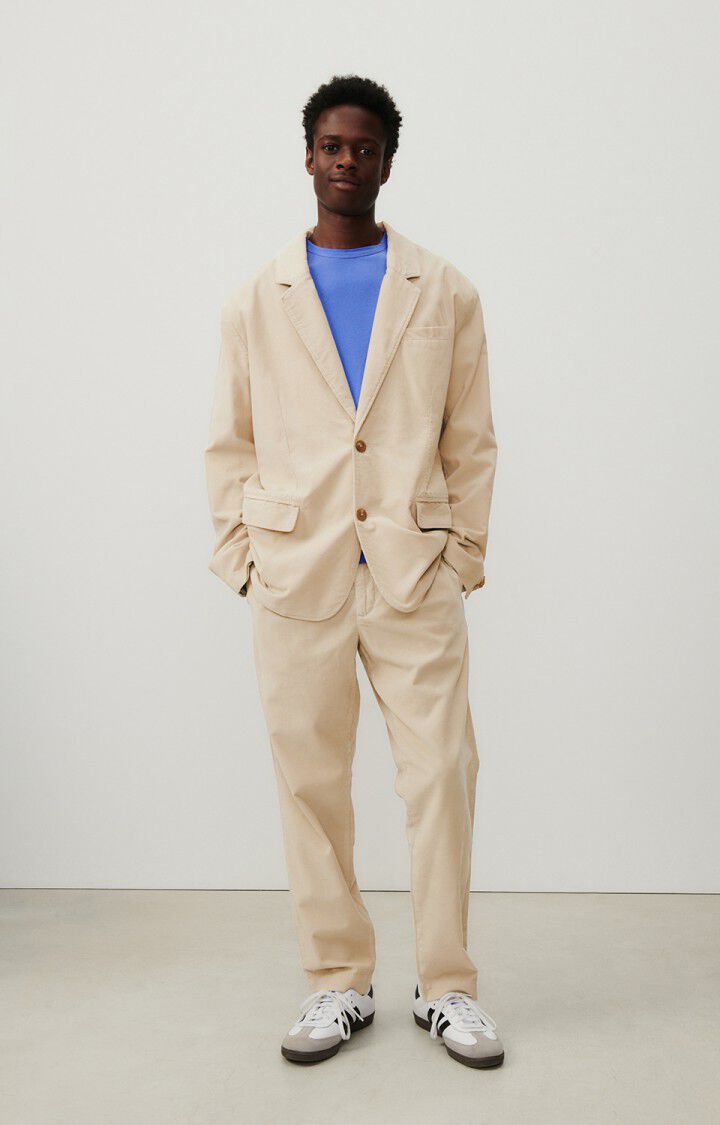American Vintage Blazer Homme Zulaland - ECRU 64 Manches Longues Beige - E24