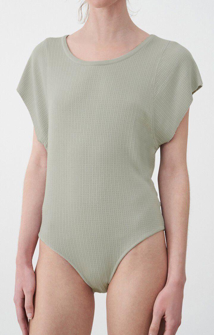 american vintage Body femme Grimwood - SOURIS Manches courtes Gris - E22