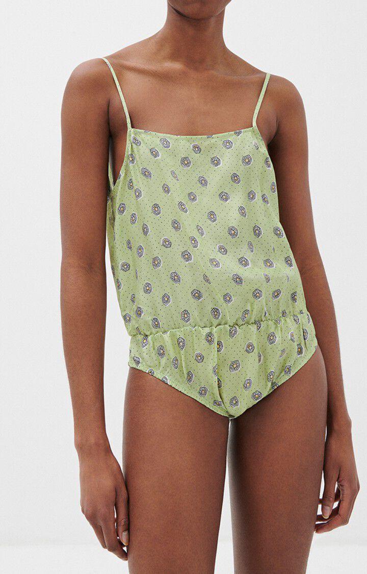 american vintage Body femme Tainey - FERNANDE Fines bretelles Vert - E21
