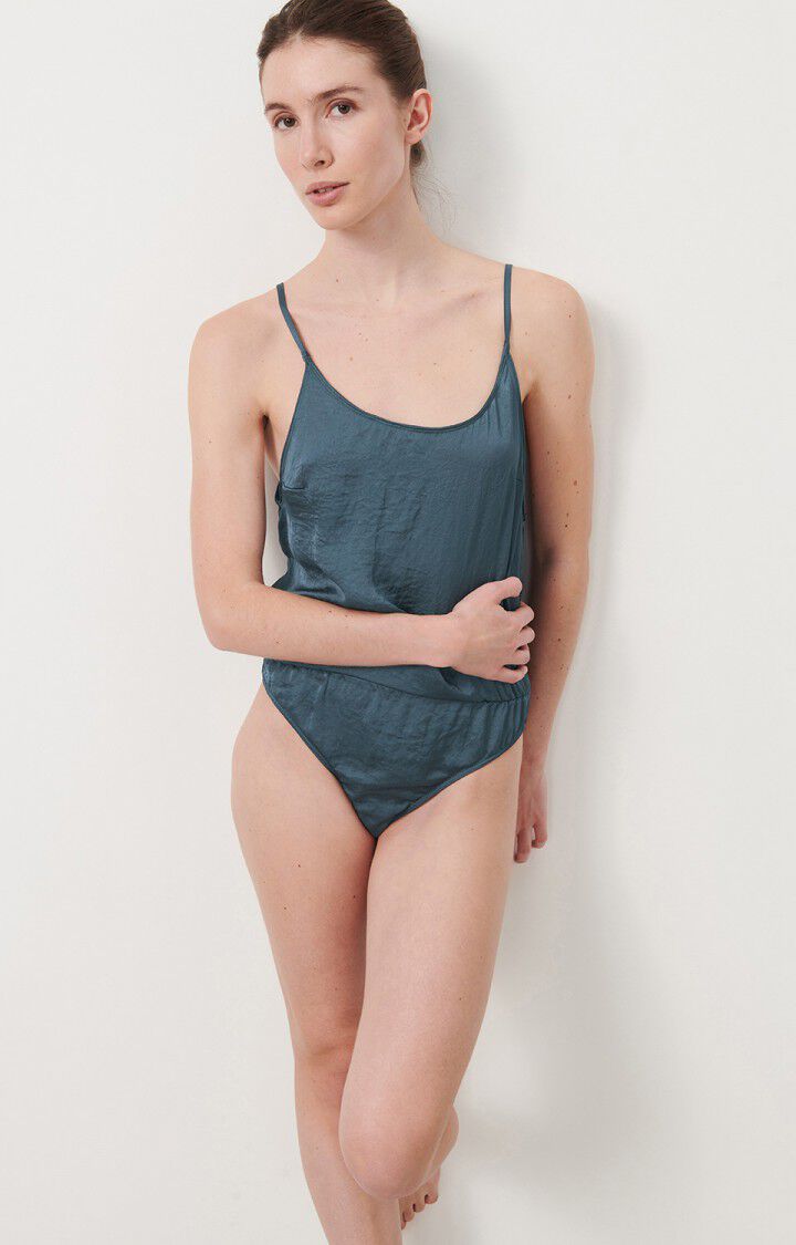 american vintage Body femme Widland - OMBRE 0 Fines bretelles Bleu - E23