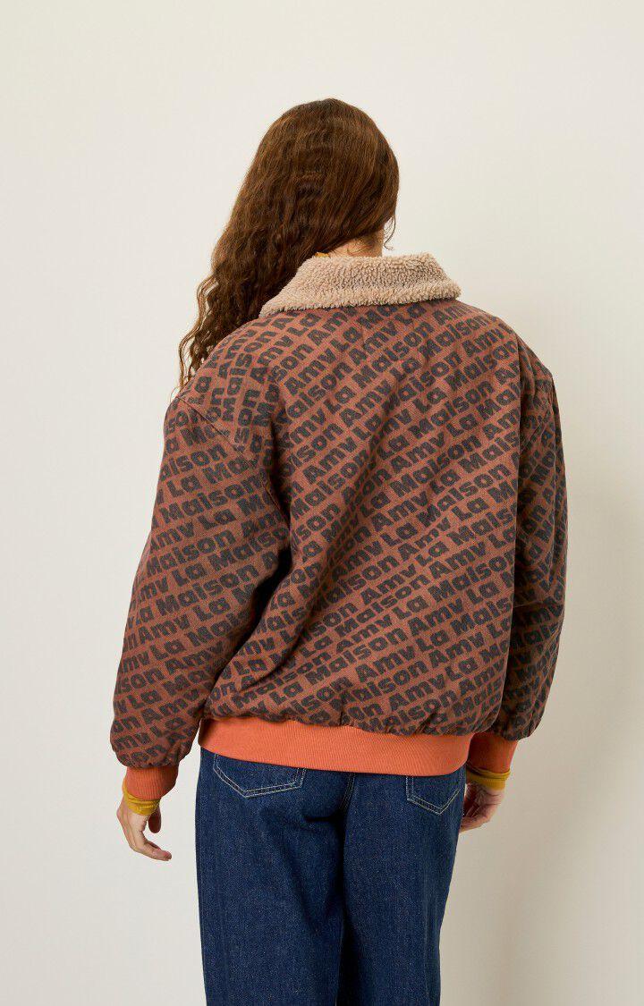American Vintage Bombers Femme Blinewood - ALL OVER SURTEINT Manches Longues Marron - H23B