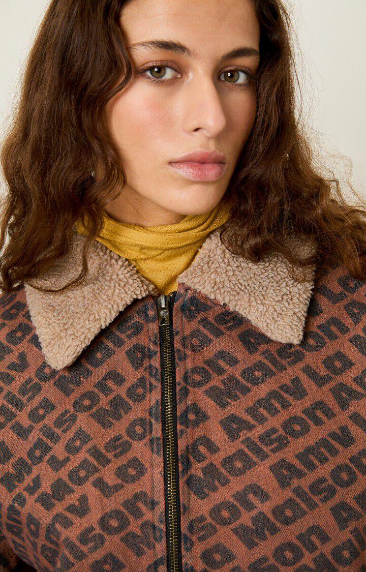 American Vintage Bombers Femme Blinewood - ALL OVER SURTEINT Manches Longues Marron - H23B