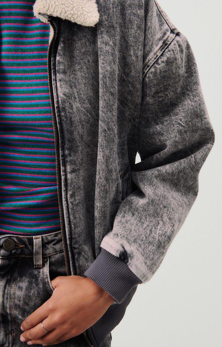 American Vintage Bombers Femme Yopday - SNOW BLACK 52 Manches Longues Gris - E24