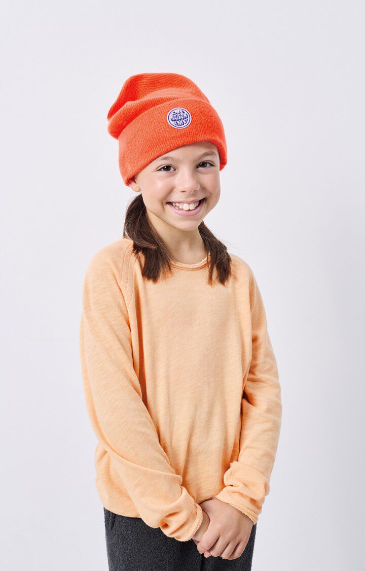american vintage Bonnet enfant Raxow - FEU FLUO Orange - H24