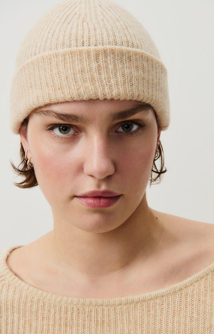 american vintage Bonnet mixte Falyday - BISCUIT CHINE Beige - H24