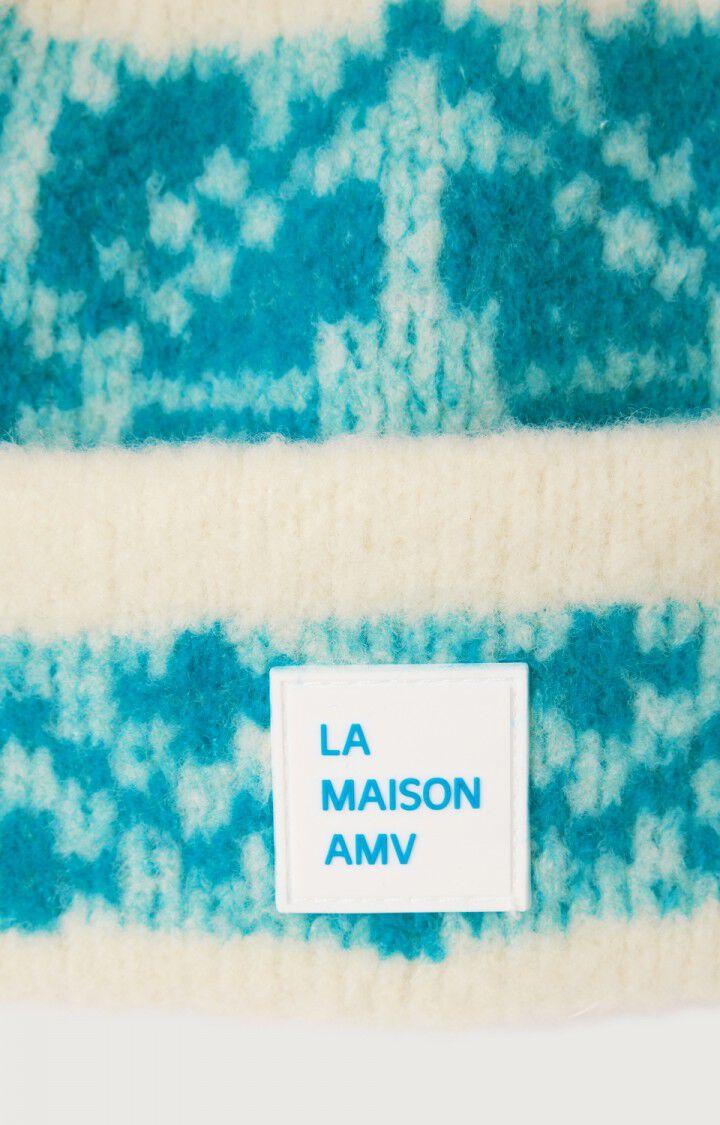 American Vintage Bonnet Mixte Gylson - ECRU JACQUARD TURQUOISE Beige - H24