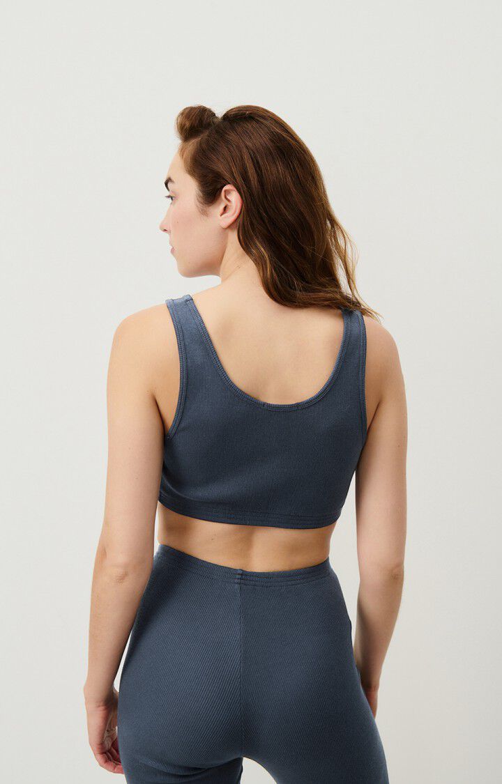 American Vintage Brassière Femme Blarow - NAVY CHINE 0 Sans Manches Bleu - H24