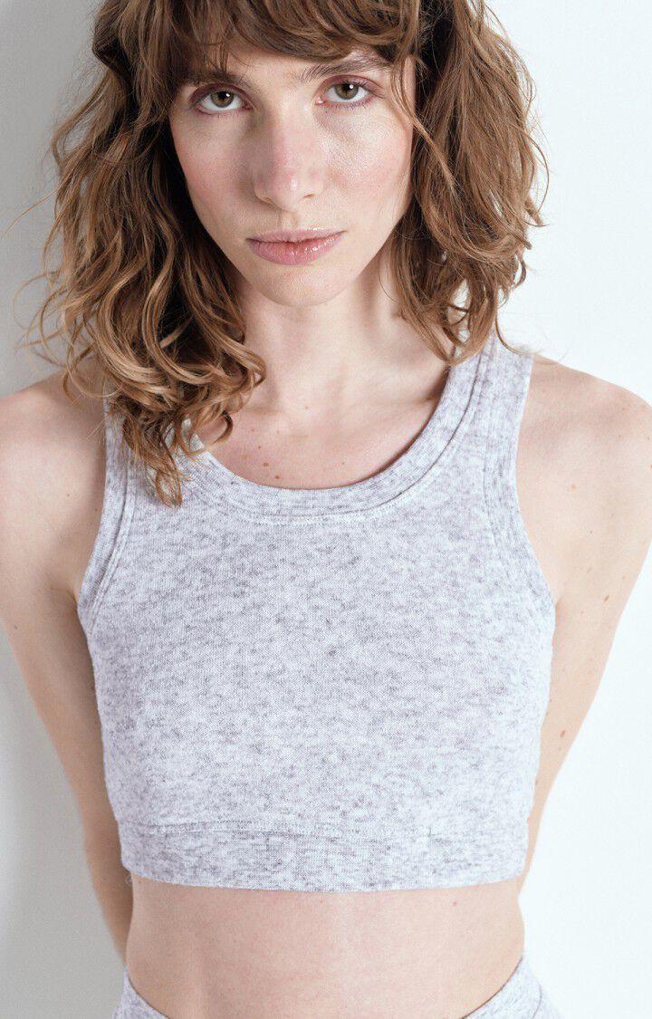 American Vintage Brassière Femme Evona - GRIS CLAIR CHINE 0 Sans Manches Gris - E25