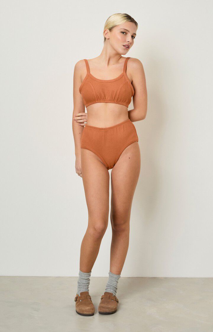 American Vintage Brassiere Femme Limabird - TERRACOTTA Fines Bretelles Marron - E21
