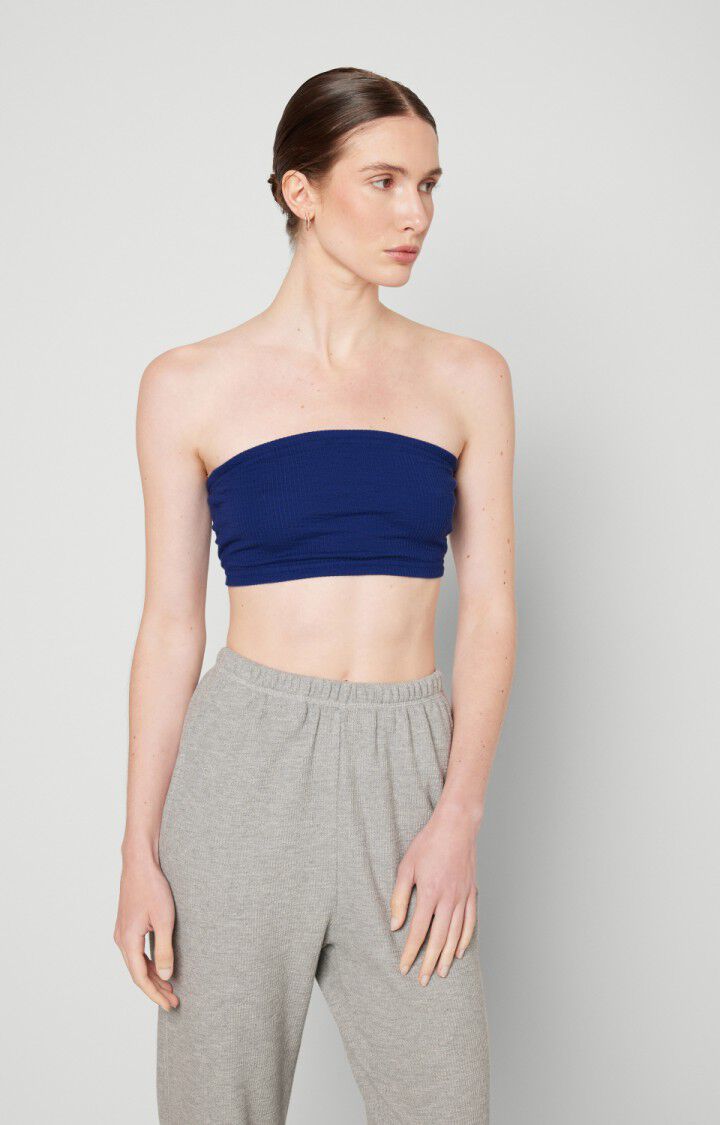 american vintage Brassière femme Pacom - CREPUSCULE 0 Sans manches Bleu - E23