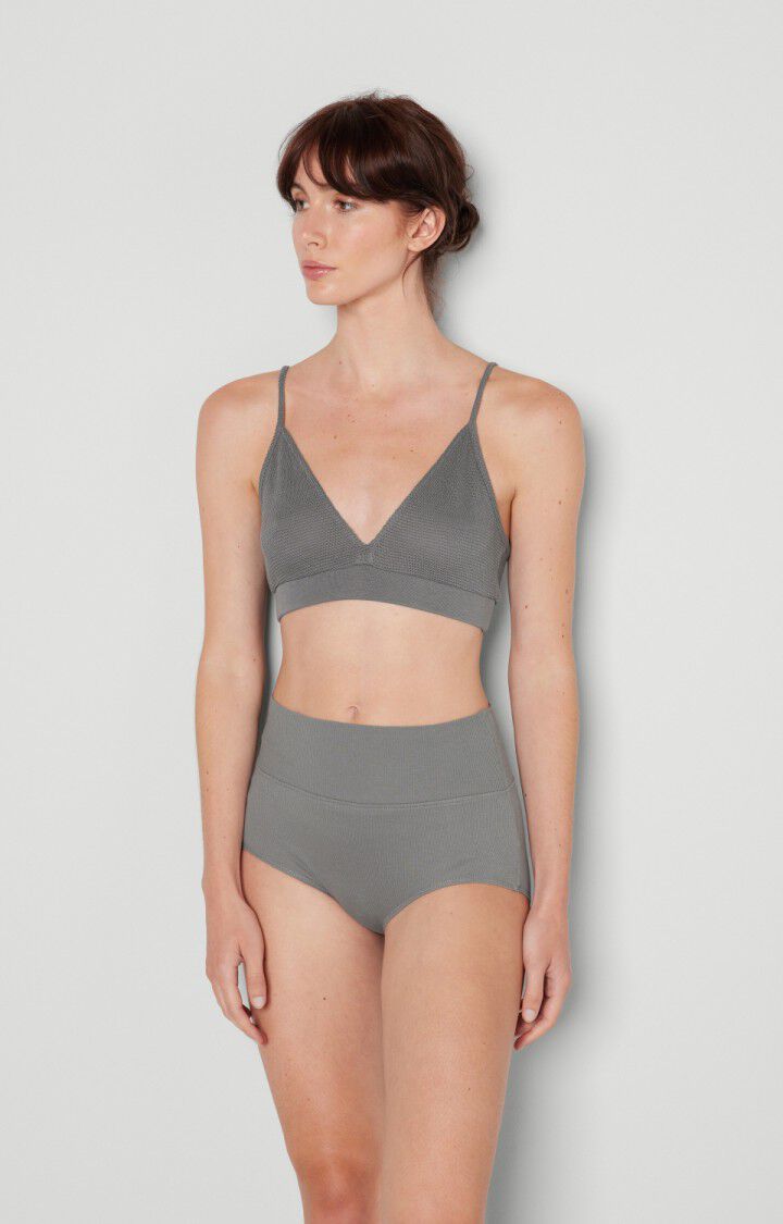 american vintage Brassière femme Sovy - BRUMEUX Fines bretelles Gris - H22