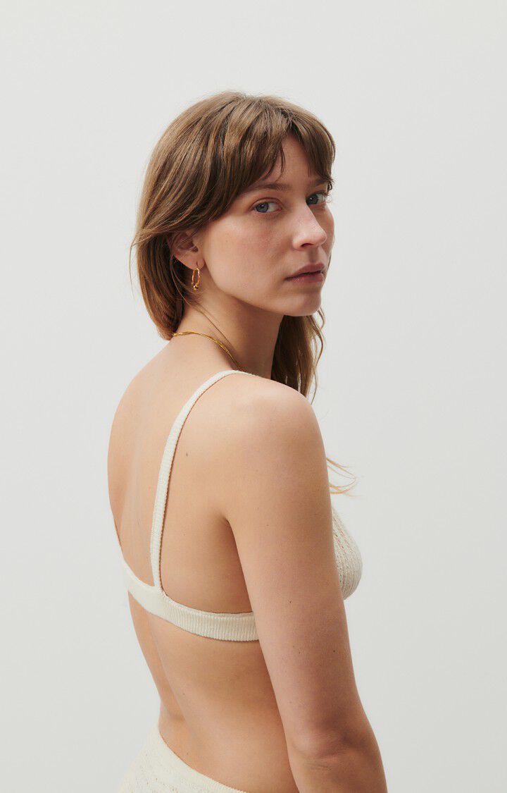 American Vintage Brassière Femme Yogo - ECRU Fines Bretelles Beige - E23B