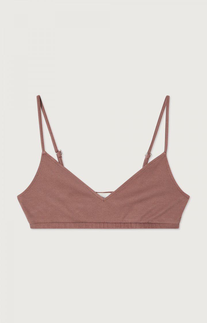 American Vintage Brassière Femme Zelym - DATTE VINTAGE Fines Bretelles Marron - E23