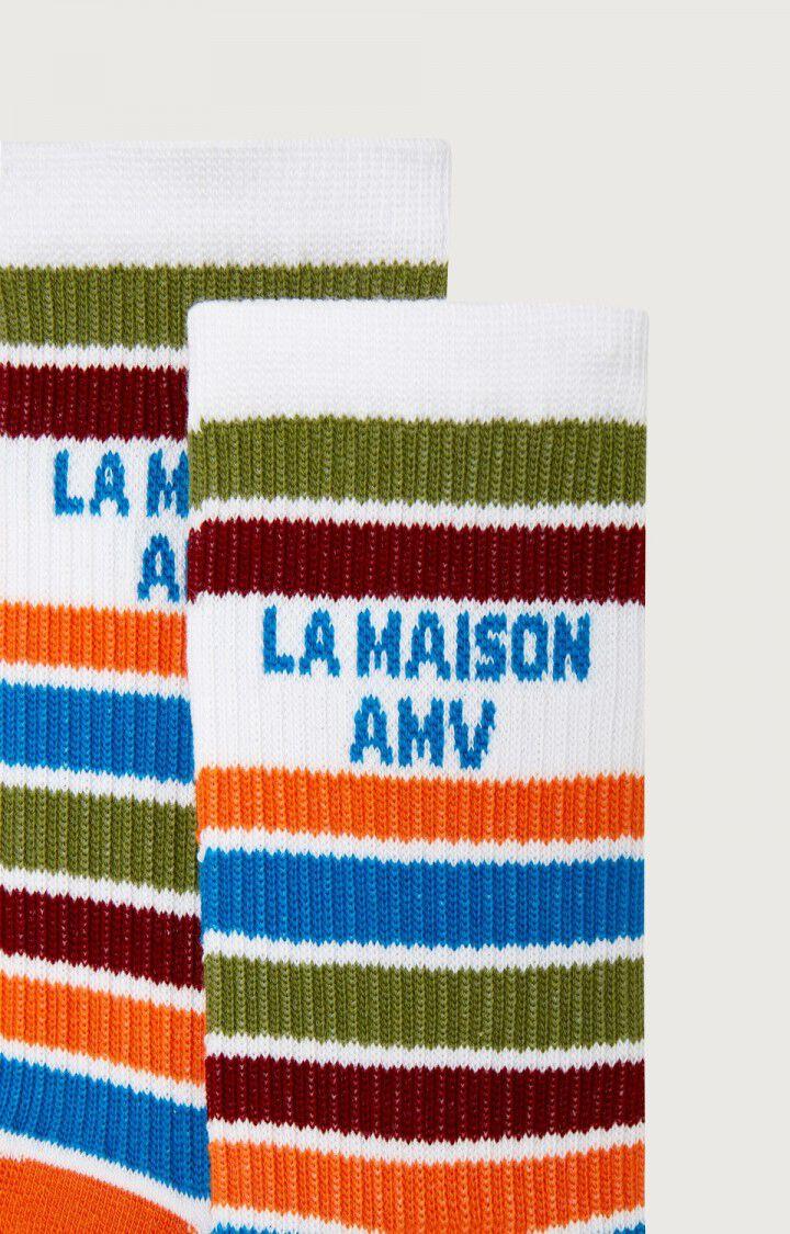 American Vintage Chaussettes Enfant Lypow - MULTICO RAYE Blanc - E25