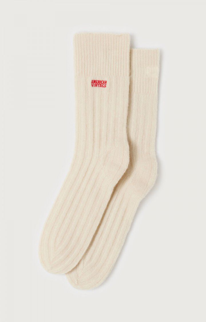 American Vintage Chaussettes Mixte Raxow - NATUREL Beige - H24