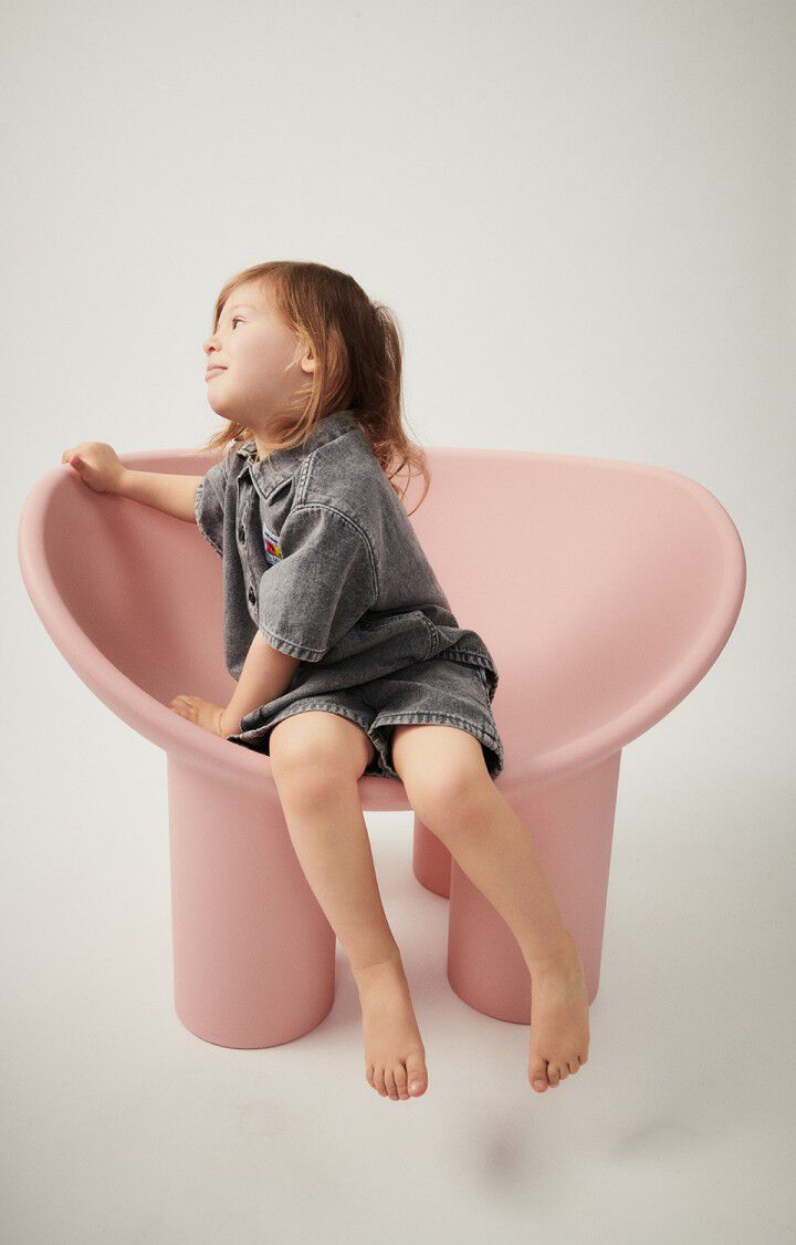 American Vintage Chemise Enfant Jazy - GREY 15 Manches Courtes Gris - E24