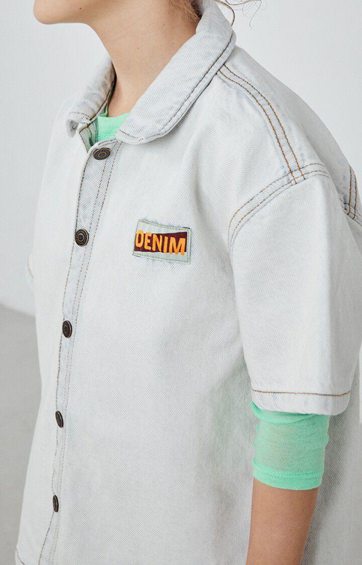 American Vintage Chemise Enfant Joybird - SUPER BLEACHED 15 Manches Courtes Blanc - E23