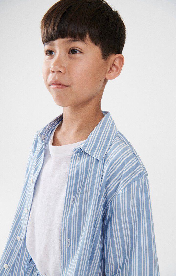 American Vintage Chemise Enfant Odurock - RAYURES BLEUES 16 Manches Courtes Bleu - E23