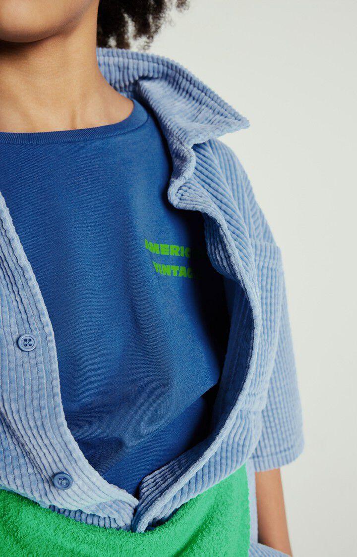 American Vintage Chemise Enfant Padow - HORIZON VINTAGE 16 Manches Courtes Bleu - E25