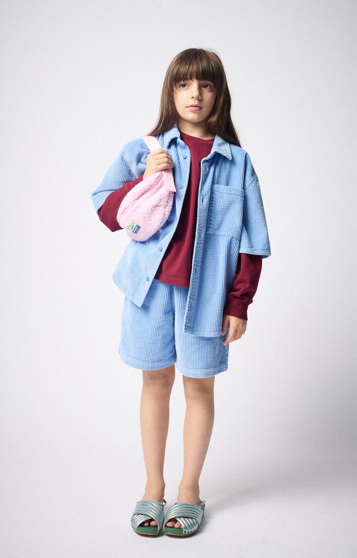 american vintage Chemise enfant Padow - HORIZON VINTAGE 16 Manches courtes Bleu - E25