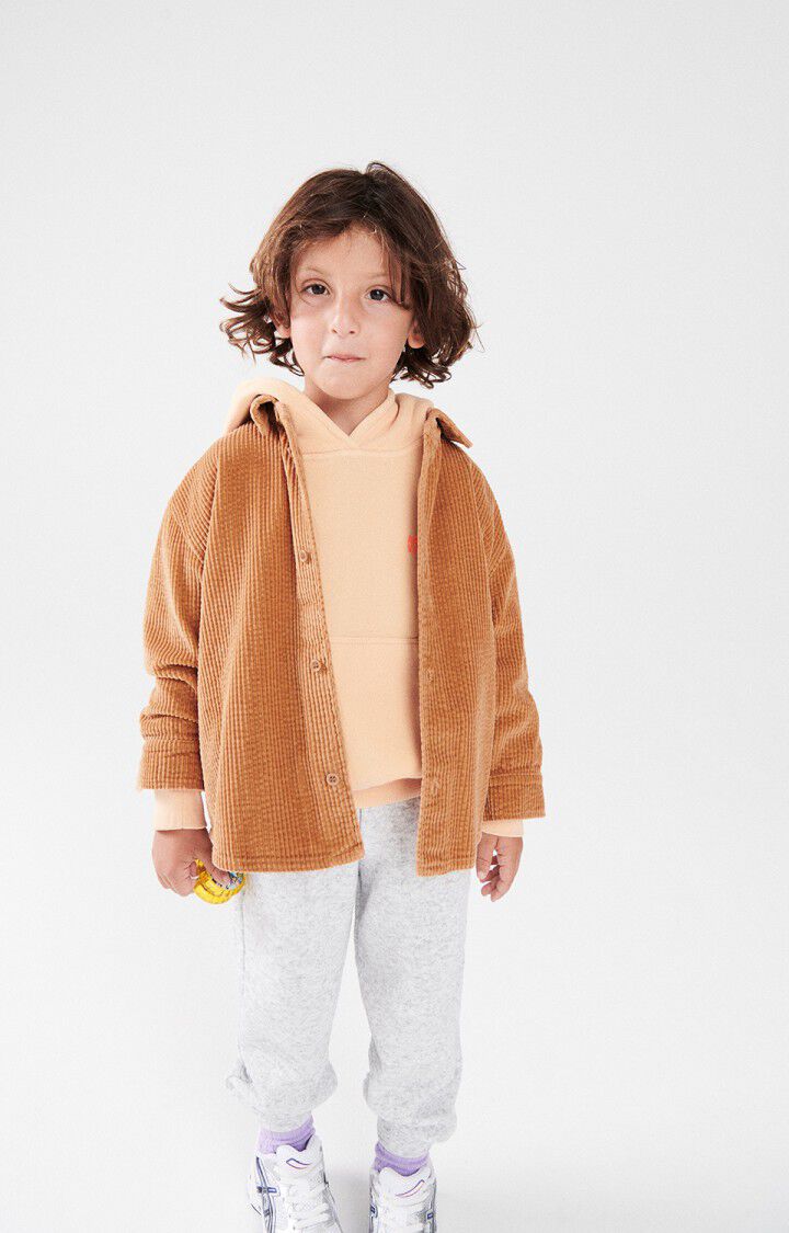 american vintage Chemise enfant Padow - NOISETIER VINTAGE 32 Manches longues Marron - H24