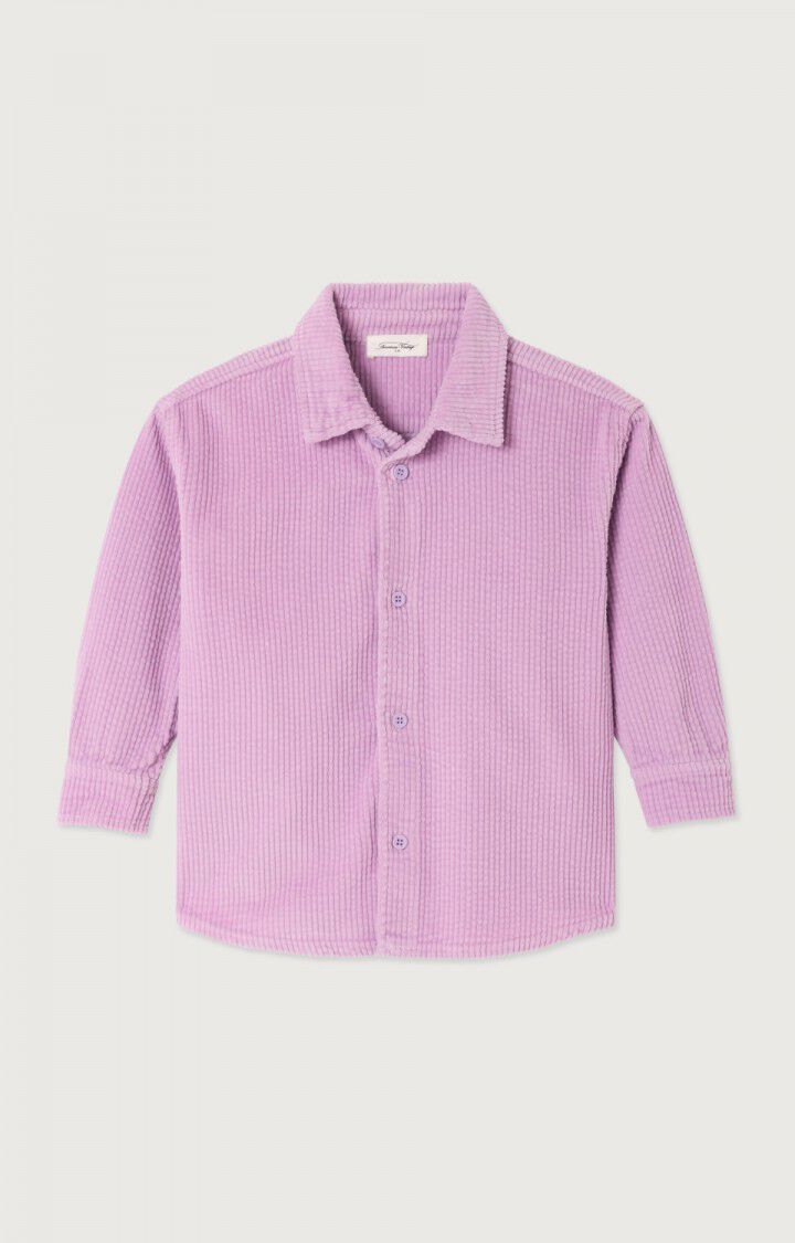 American Vintage Chemise Enfant Padow - ORCHIDEE VINTAGE 32 Manches Longues Violet - E25