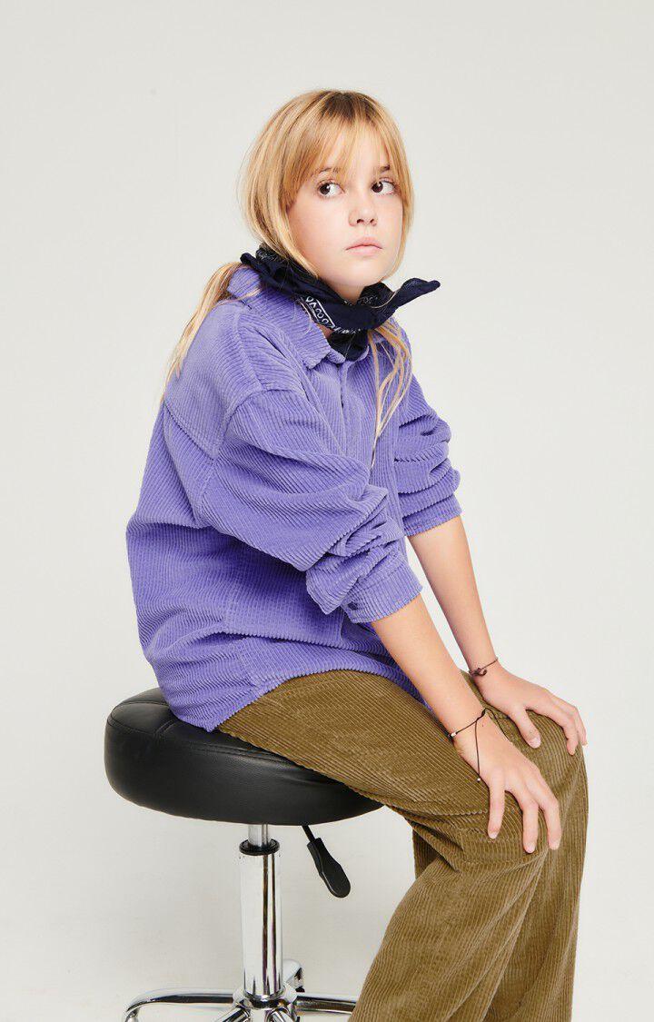 American Vintage Chemise Enfant Padow - PURPLE VINTAGE 32 Manches Longues Violet - H23