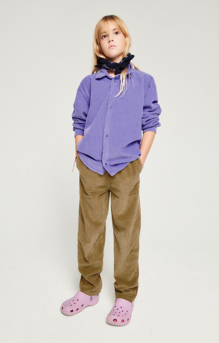 American Vintage Chemise Enfant Padow - PURPLE VINTAGE 32 Manches Longues Violet - H23