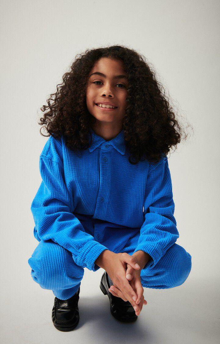 American Vintage Chemise Enfant Padow - RIVAGE VINTAGE 32 Manches Longues Bleu - E24