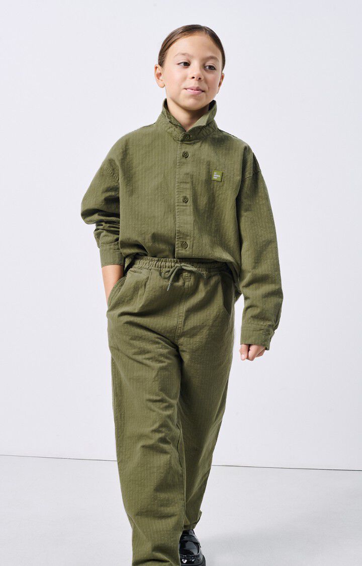 American Vintage Chemise Enfant Rygybay - KAKI 32 Manches Longues Vert - E25