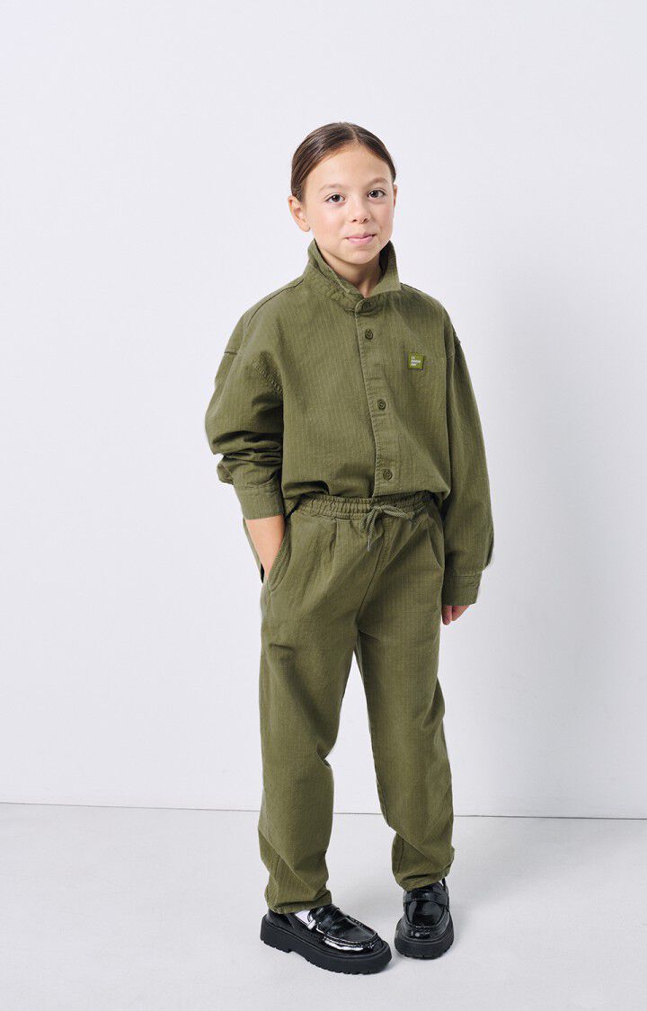 American Vintage Chemise Enfant Rygybay - KAKI 32 Manches Longues Vert - E25