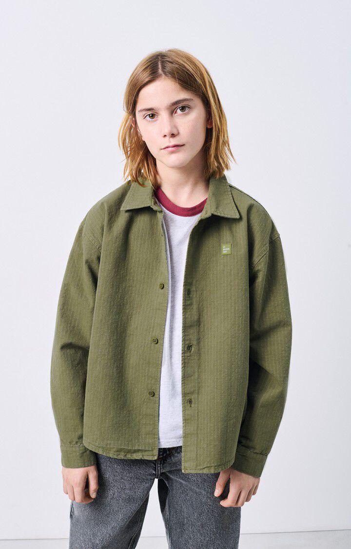 american vintage Chemise enfant Rygybay - KAKI 32 Manches longues Vert - E25