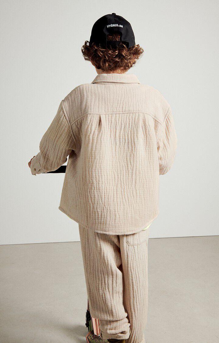 American Vintage Chemise Enfant Yenboro - BRUME CHINE 32 Manches Longues Beige - H23