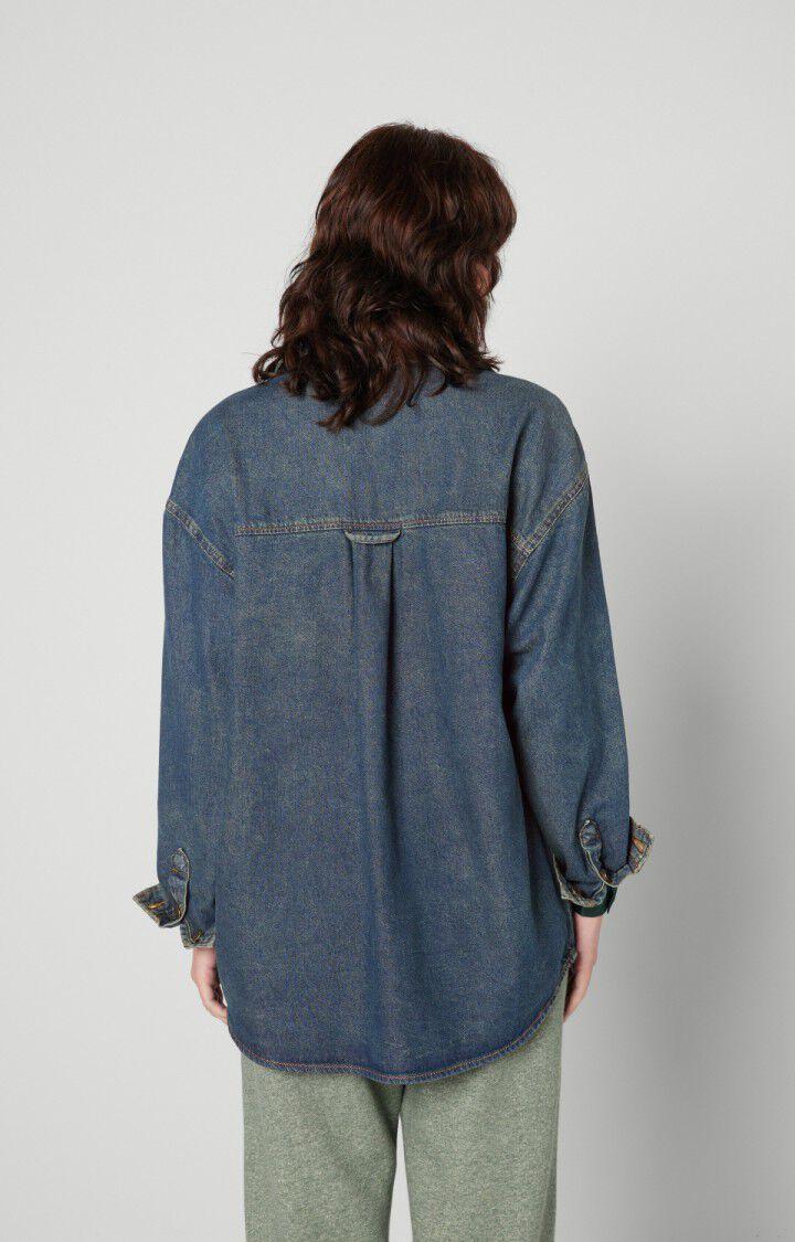 American Vintage Chemise Femme Astury - DIRTY Manches Longues Bleu - H22